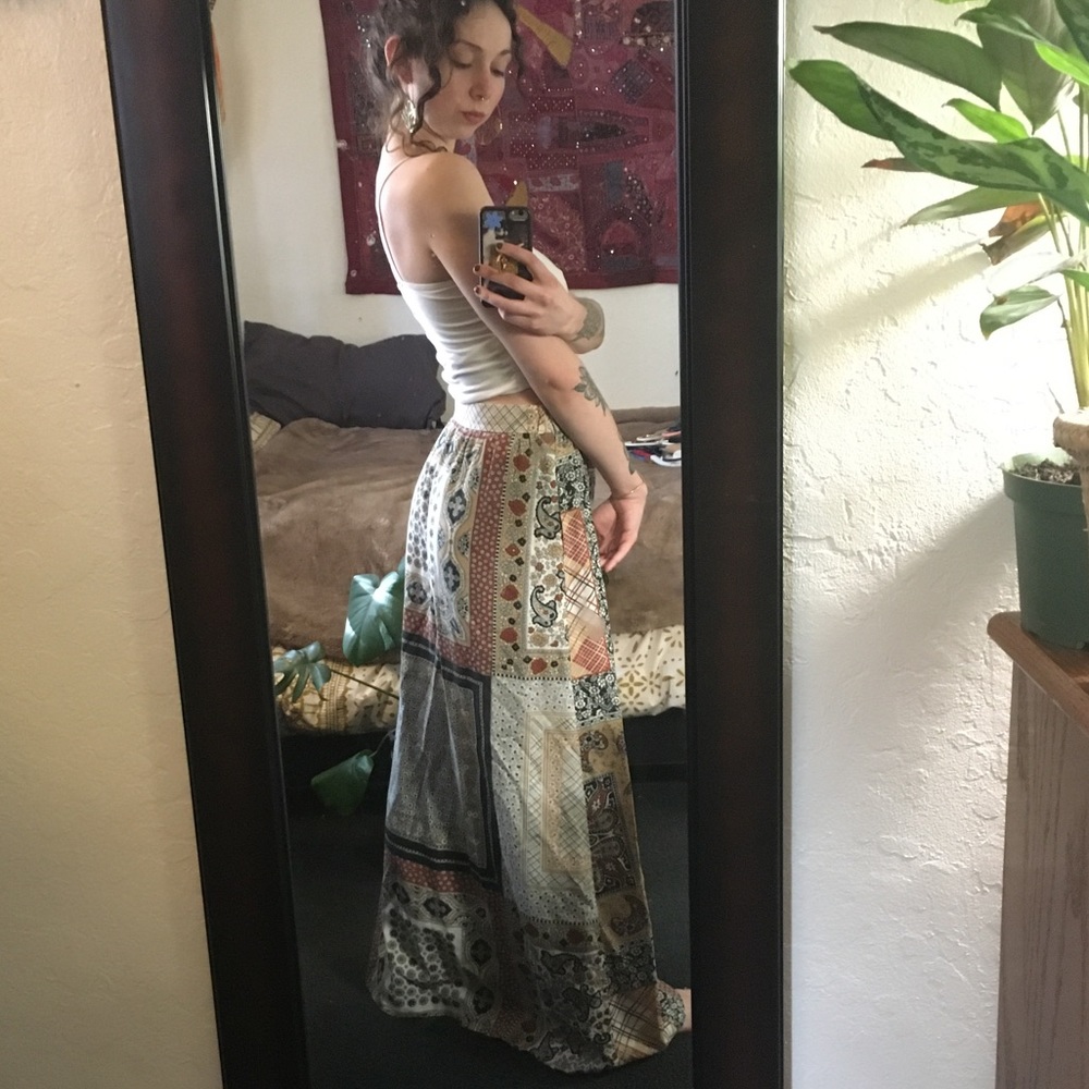 boho maxi skirt